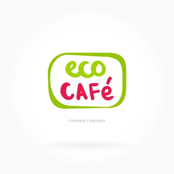 Eco Café letras — Vector de stock