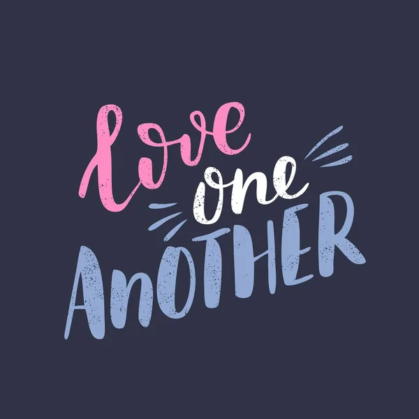 Love each other lettering — стоковый вектор