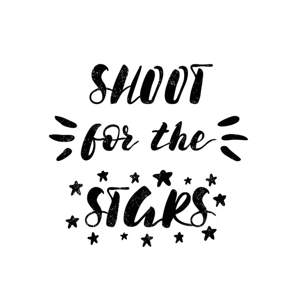 Shoot for the stars lettering — Stock Vector
