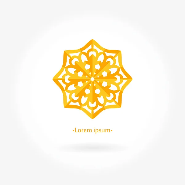 花の形をしたロゴ — ストックベクタ