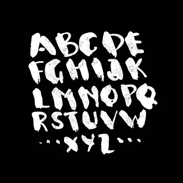 Engels alfabet. Zwart-wit — Stockvector