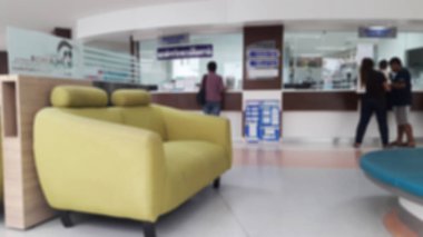 Arka plan bulanık sayaç Servisi veya kasiyer hastanede