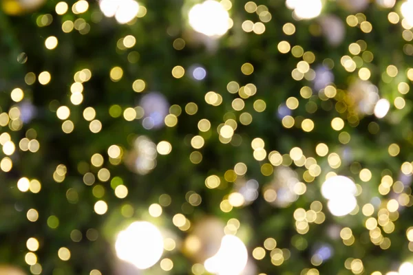 Bokeh groene en gele lichte achtergrond voor Xmas — Stockfoto