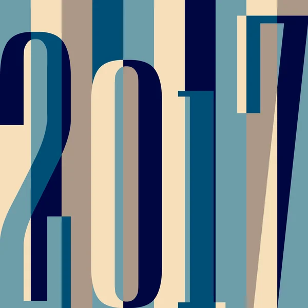 Vector 2017 fundo Feliz Ano Novo. capa de calendário, ilustração vetorial tipográfica. Estilo plano —  Vetores de Stock