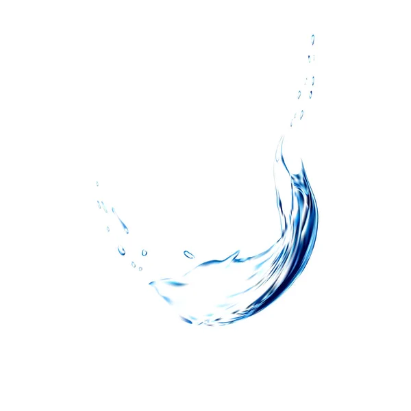 Salpicadura de agua azul. Rocíe con gotas aisladas. 3d vector de ilustración. Aqua salpicaduras de fondo superficial creado con la herramienta de malla de gradiente . — Archivo Imágenes Vectoriales