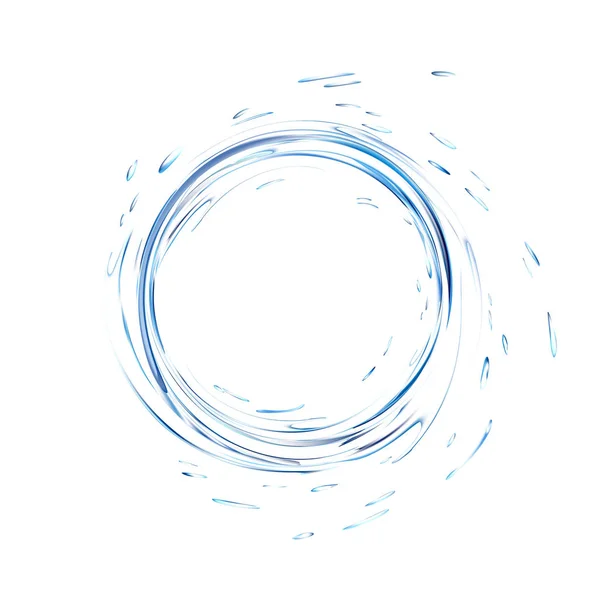 Circulo de salpicaduras de agua azul. Rocíe con gotas aisladas. 3d vector de ilustración. Aqua salpicaduras de fondo superficial creado con la herramienta de malla de gradiente. círculo de agua. superficie del agua. vector de agua. salpicadura de watre . — Archivo Imágenes Vectoriales