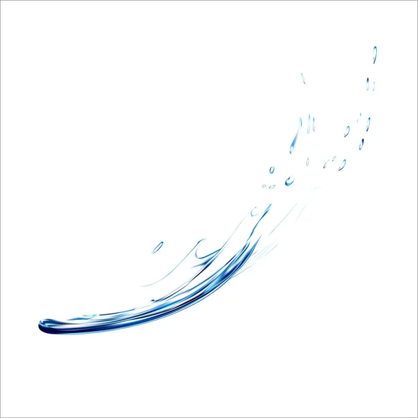 Un goccio d'acqua blu. Spruzzare con gocce isolate. vettore illustrazione 3d. Sfondo superficie spruzzatura aqua creato con strumento maglia gradiente. spruzzi d'acqua. superficie dell'acqua. vettore d'acqua. spruzzi d'acqua — Vettoriale Stock