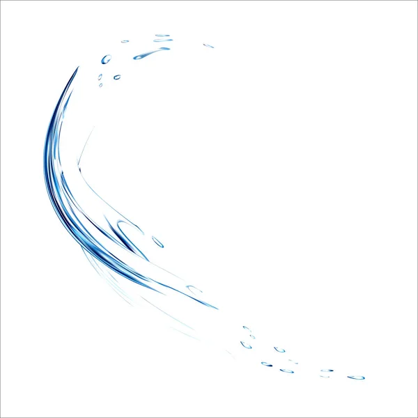 Un goccio d'acqua blu. Spruzzare con gocce isolate. vettore illustrazione 3d. Sfondo superficie spruzzatura aqua creato con strumento maglia gradiente. spruzzi d'acqua. superficie dell'acqua. vettore d'acqua. spruzzi d'acqua — Vettoriale Stock