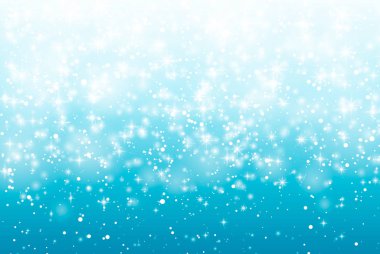 Mavi bir arka plan üzerine düşen kar. Vektör çizim 10 Eps. Soyut beyaz glitter kar tanesi arka plan. Vektör sihirli Noel arifesi kar yağışı.