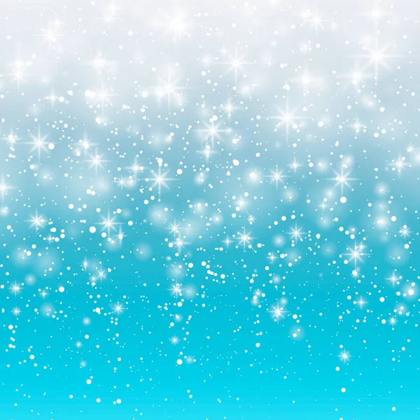 Падение снега на голубом фоне. Векторная иллюстрация 10 EPS. Абстрактный белоснежный глайтер на фоне снежинок. Волшебный рождественский снег . — стоковый вектор