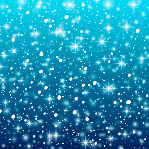 Падение снега на голубом фоне. Векторная иллюстрация 10 EPS. Абстрактный белоснежный глайтер на фоне снежинок. Векторная магия . — стоковый вектор