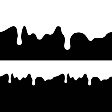 Beyaz boya damlama. soyut blob. Siyah arka plan.