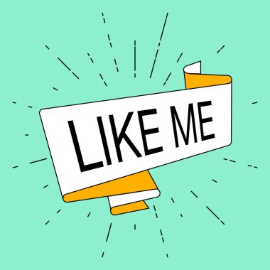 Ben ve ışınları veya izole sunburst doğrusal çizim gibi metin ile eski vintage şerit. El modaya uygun bir tasarım öğesi vektör çekilmiş. Afiş, poster. Sosyal medya internet etiketi