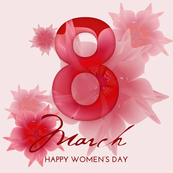 Hintergrund zum 8. März, dem Internationalen Frauentag. — Stockvektor