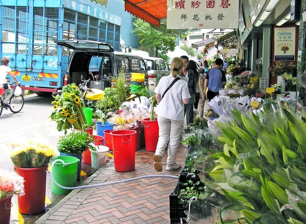 Marché aux fleurs à Hong Kong — Photo