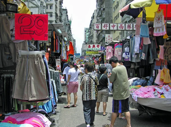 Straatmarkt in Mong Kok (Hong Kong) — Stockfoto