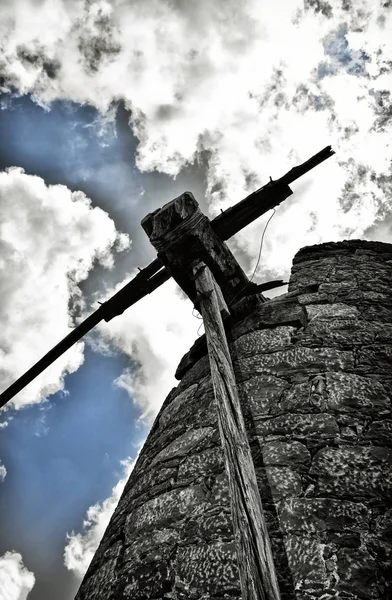 Ancien moulin à vent sur l'île de Crète (Grèce ) — Photo