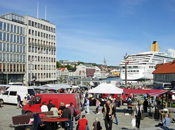 Vagen Harbour em Stavanger (Noruega ) — Fotografia de Stock