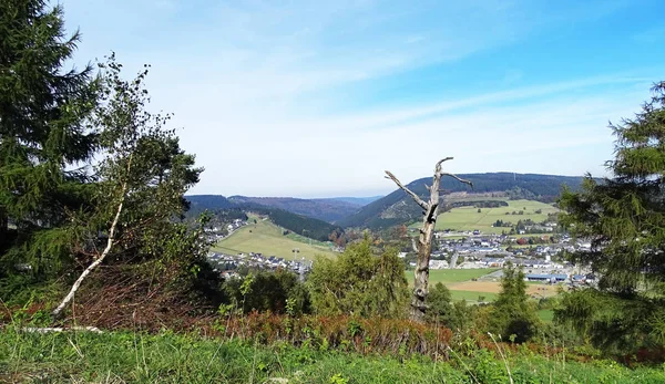 Panorama de Willingen en la región Sauerland (Alemania ) — Foto de Stock
