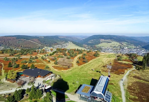 Utsikt Från Berget Ettelsberg Över Den Låga Bergskedjan Sauerland Tyskland — Stockfoto