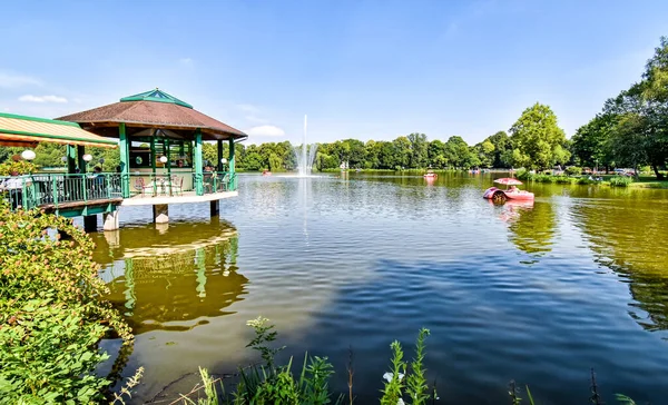 Chemnitz Alemanha Julho 2017 Lagoa Schlossteich Saxônia Cidade Chemnitz Alemanha — Fotografia de Stock