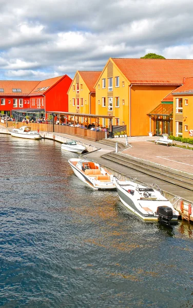 Okres Fiskebrygga Norsku Kristiansand — Stock fotografie