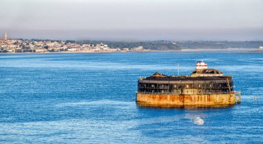 No Man's Land Fort in Solent off the coast of the Isle of Wight in the United Kingdom clipart