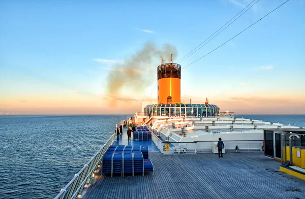 Mar Báltico Alemanha Julho 2017 Vista Sobre Convés Exterior Navio — Fotografia de Stock