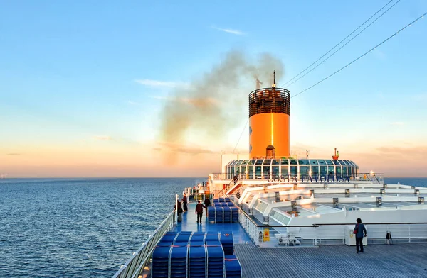 Mar Báltico Alemanha Julho 2017 Vista Sobre Convés Exterior Navio — Fotografia de Stock