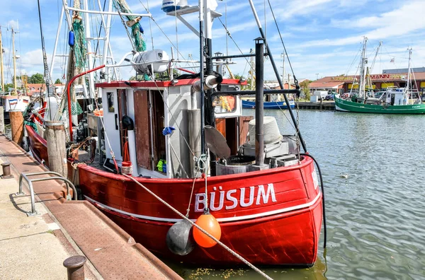 Buesum Alemania Agosto 2018 Pequeño Barco Pesquero Con Nombre Busum — Foto de Stock