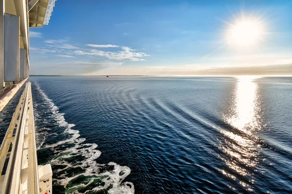 Reis Zee Bij Zonsondergang — Stockfoto