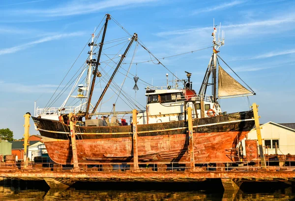 Fischerboot Einer Werft Büsum Der Nordsee Deutschland — Stockfoto