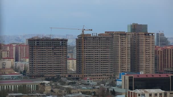 Neues Gebäude im Bau in Baku, Azerbaijan — Stockvideo