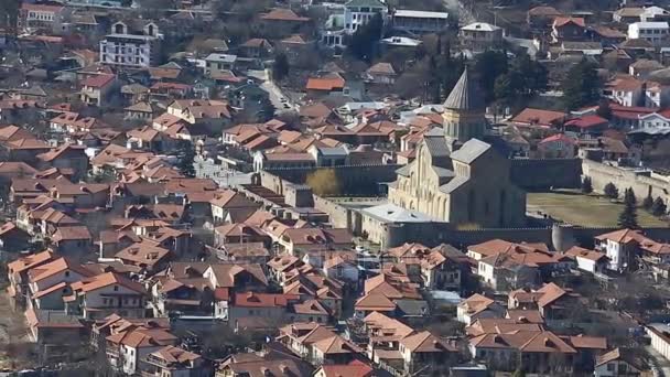 Vista aérea de Mtskheta, Georgia — Vídeo de stock