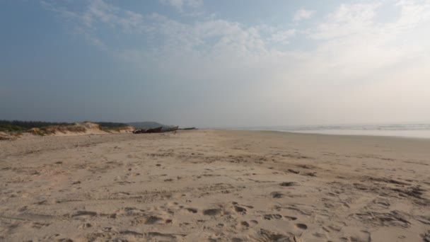 Fiskare Båt Stranden Goa — Stockvideo