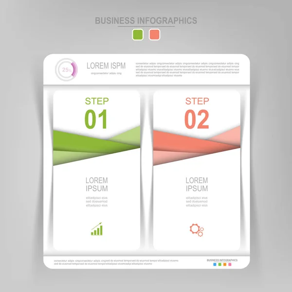 Infographic adım, düz iş simge vektör tasarımı