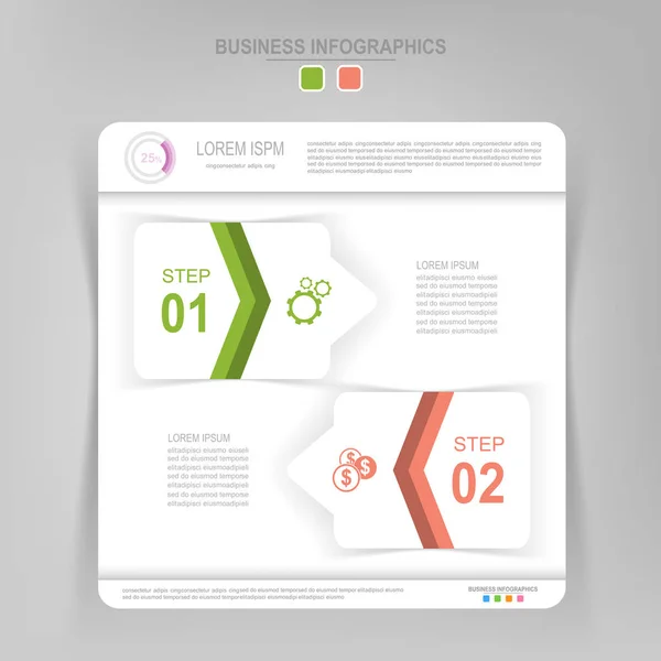 Infographic adım, düz iş simge vektör tasarımı