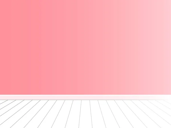 Rosa Wand mit weißem Bodeninnenvektor — Stockvektor