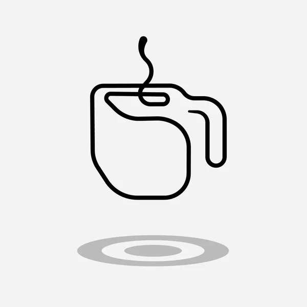 Καφές ποτό ή φλιτζάνι τσάι εικονίδιο. — Διανυσματικό Αρχείο