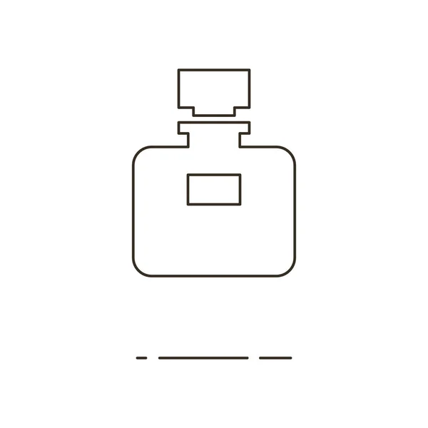 Ilustración vectorial del icono de perfume de línea delgada sobre fondo blanco — Vector de stock