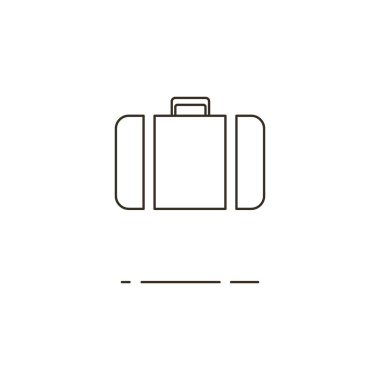 Çizgi vektör çizim seyahat durum simgesi beyaz arka plan üzerinde