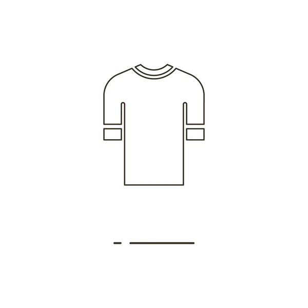 Vectorillustratie van dunne lijn sweatshirt pictogram op witte achtergrond — Stockvector
