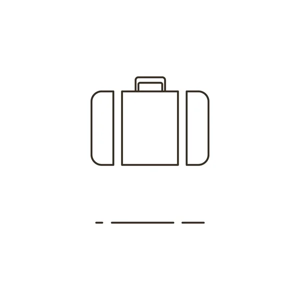 Ilustração vetorial do ícone da caixa de viagem de linha no fundo branco —  Vetores de Stock