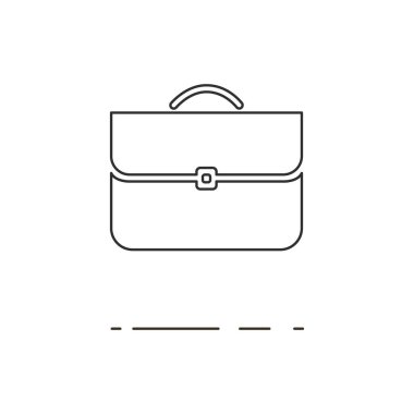 İnce çizgi evrak simgesini beyaz arka plan üzerinde vektör çizim