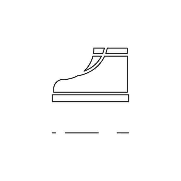 Vector illustration of thin line boot icon on white background — Stock Vector