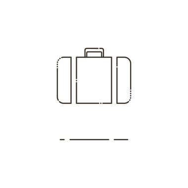 Seyahat durumda ince çizgi simgesi. MBE minimalizm tarzı