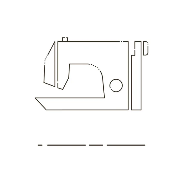Máquina de costura ícone linha fina. Estilo minimalismo Mbe — Vetor de Stock