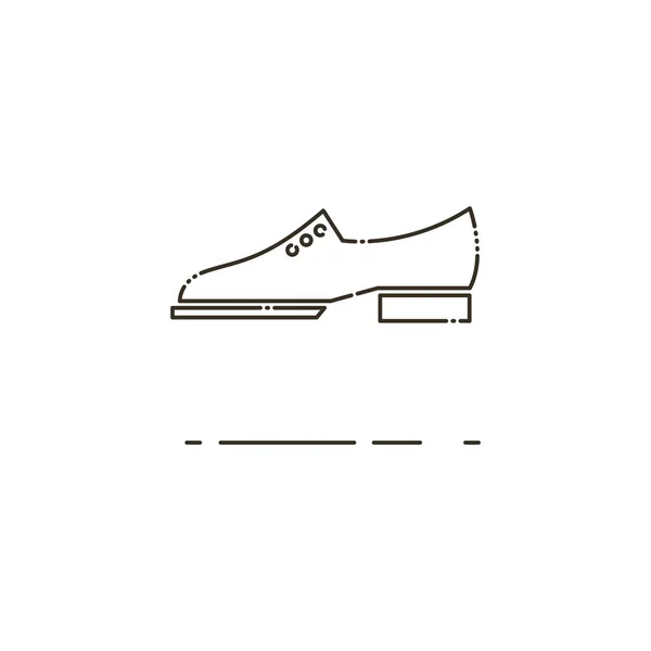 Brogue zapatos delgada línea icono. Mbe minimalismo estilo — Vector de stock