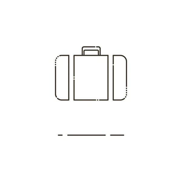 Ícone de linha fina caso de viagem. Estilo minimalismo Mbe —  Vetores de Stock