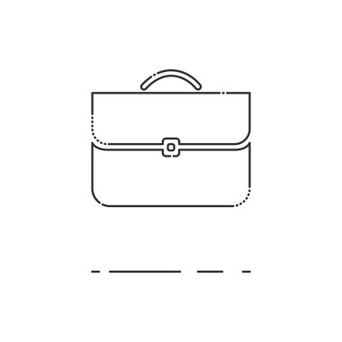 Evrak Çantası'nı ince çizgi simgesi. MBE minimalizm tarzı